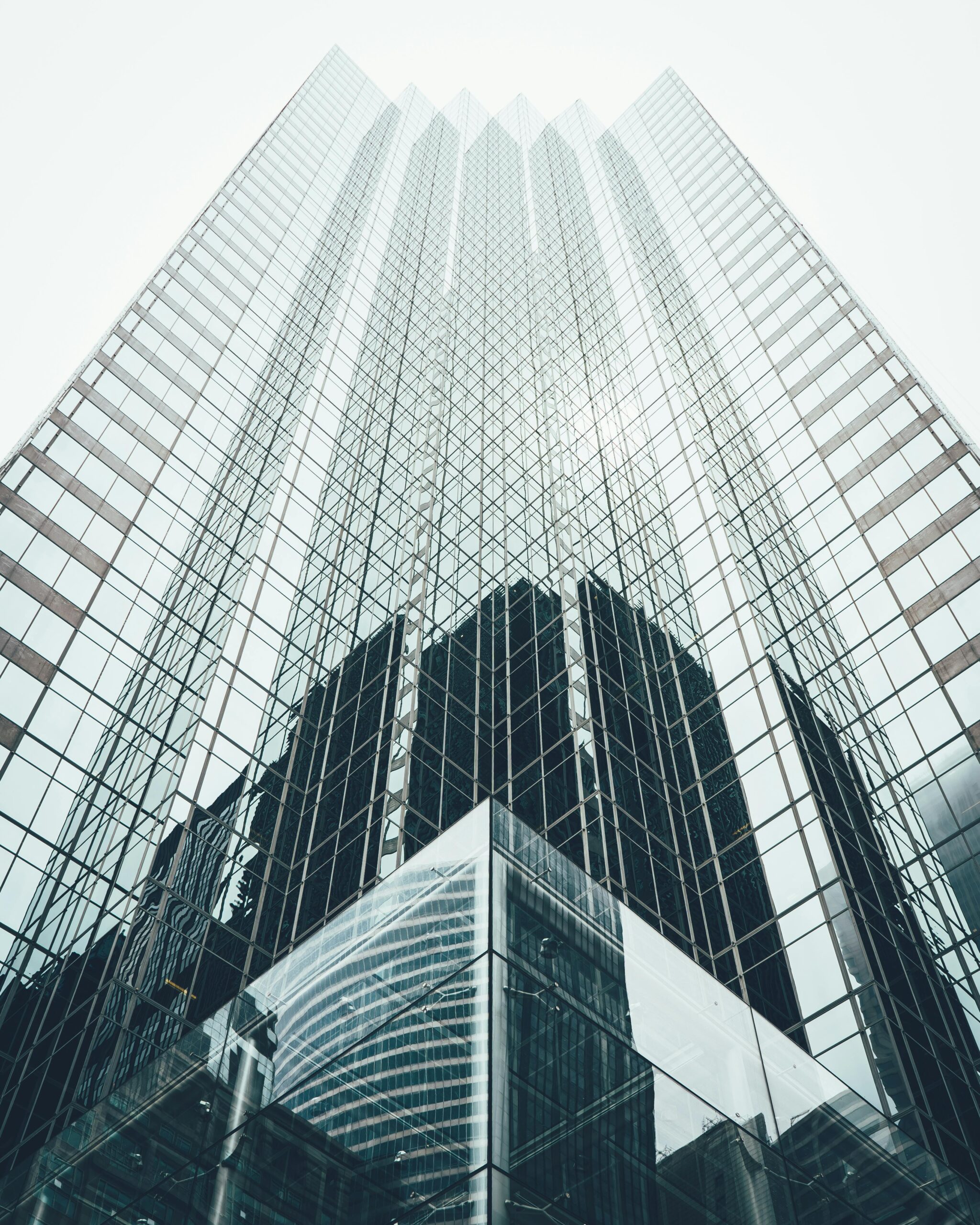Modern skyscraper with a reflective glass facade